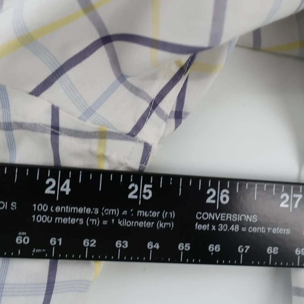 Banana Republic Non Iron Slim Fit Men's XL 17 35/36 Check‎ Dress Shirt